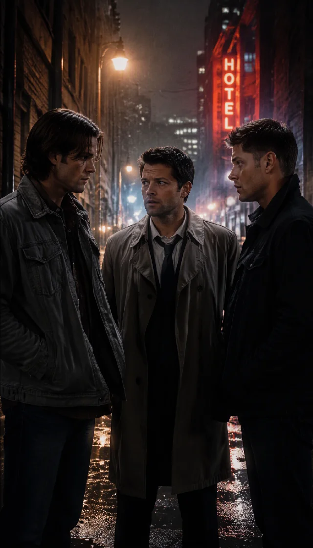 Dean, Sam, and Castiel