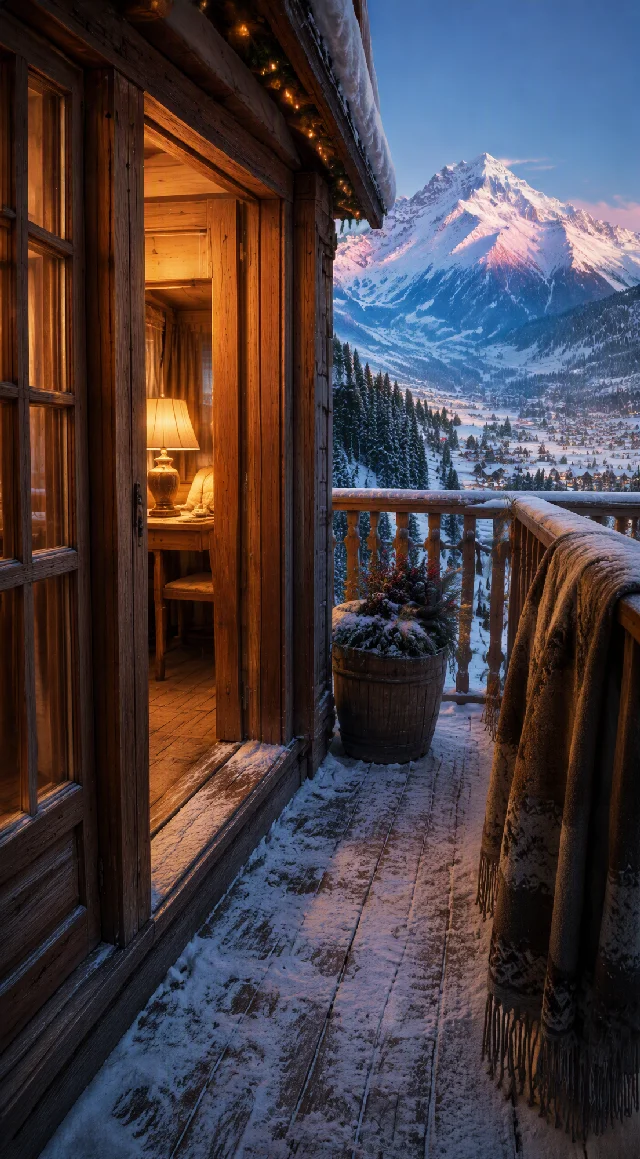Christmas at a St. Moritz Chalet