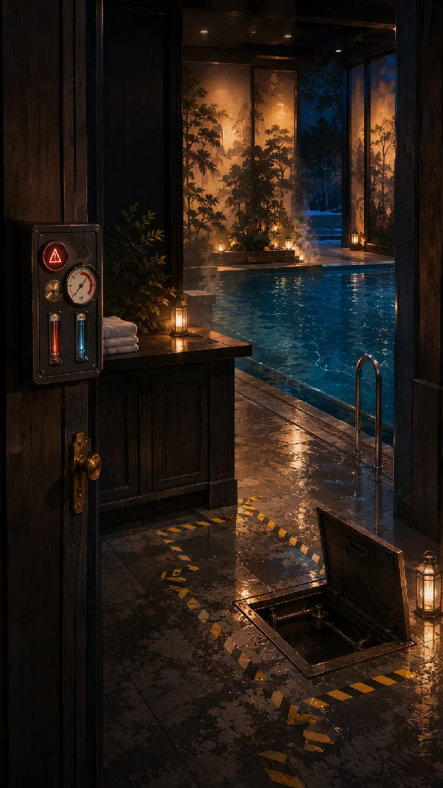 Midnight With Three Men at the Spa