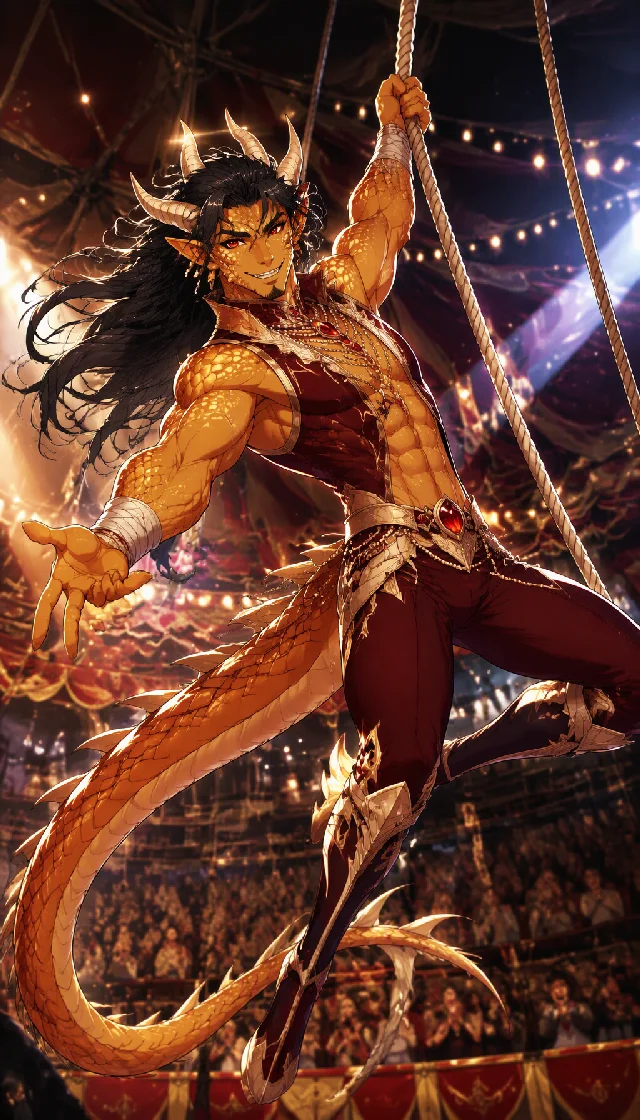 Kaelrix: The Dragonborn Trapeze Artist