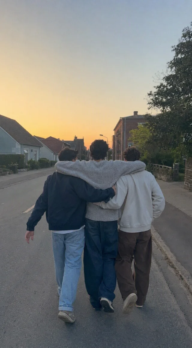 Three Friends Walk Away Without Me