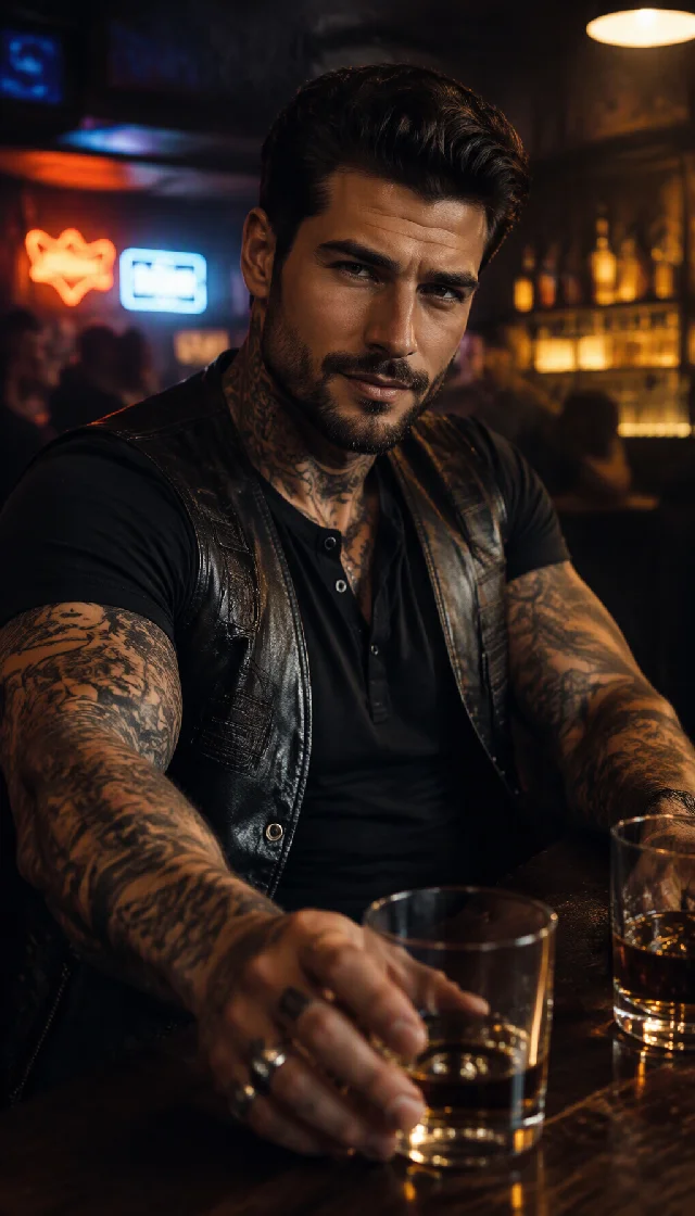 Steel & Ink: The Biker's Stare