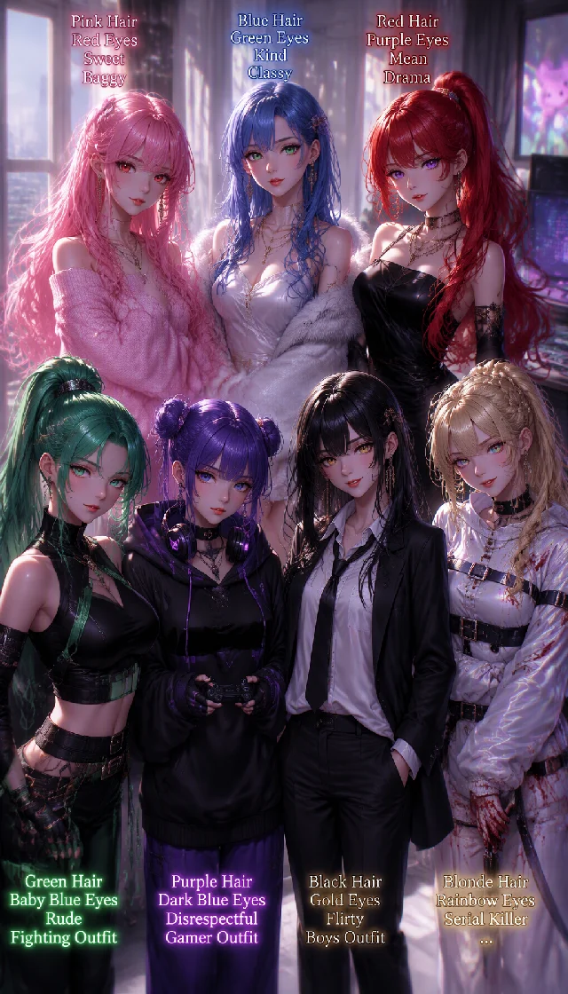 seven girls in one room